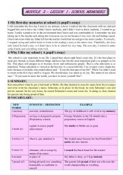 English Worksheet: 9th grade unit 2