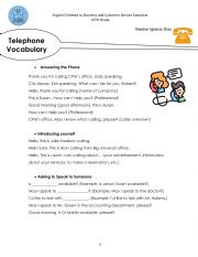 English Worksheet: Telephone Vocabulary 