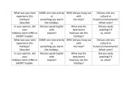 English Worksheet: After holiday game