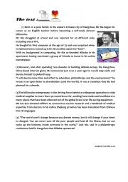 English Worksheet: full term test 3rd form
