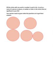 English Worksheet: 5 Circles - Warmer Activity 