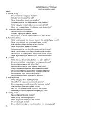 English Worksheet: IELTS Speaking questions