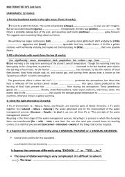English Worksheet: Mid term test N5