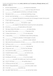 English Worksheet: A2+-B1 Adverbial clauses 4