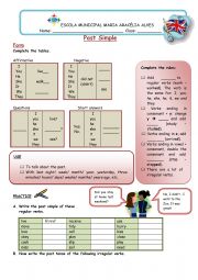 English Worksheet: Simple Past Irregular and Regular verbs Worksheet