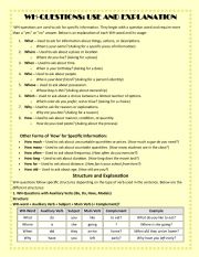 English Worksheet: WH-QUESTIONS CONTENT