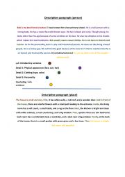 English Worksheet: Descriptive paragraph