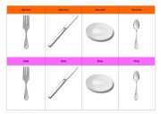 English Worksheet: Happy family-cutlery