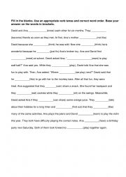 English Worksheet: Revision exercise