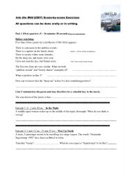English Worksheet: Into the Wild (2007) scene-by-scene exercises