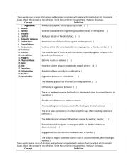 English Worksheet: Say No to Violence