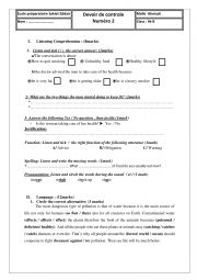 English Worksheet: mid term test