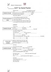 English Worksheet: BAD DAY by Daniel Potter