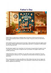 English Worksheet: Father�s Day 
