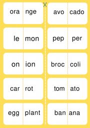 DOMINOES_ FRUIT AND VEGETABLES