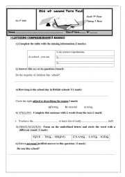 English Worksheet: mid of second term test 