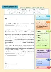 English Worksheet: How to write a complaint letter