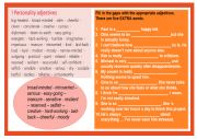 English Worksheet: Personality adjectives