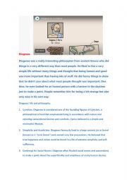 English Worksheet: Diogenes