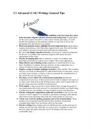 English Worksheet: How to write in an english exam