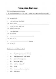 English Worksheet: Shopping dialogue