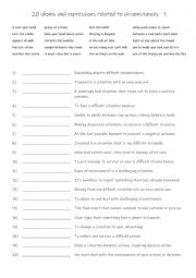 English Worksheet: B1+-C1 20 idioms and expressions related to circumstances   1