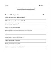 English Worksheet: Ireland
