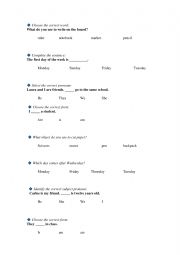 English Worksheet: To Be Test For Beginners