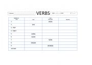 English Worksheet: Irregular Verbs Quiz