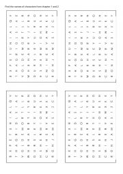 English Worksheet: Harry Potter wordsoup