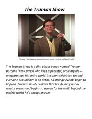 English Worksheet: The truman Show