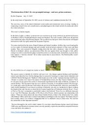 The destruction of the sycomore tree near Hadrian�s Wall 