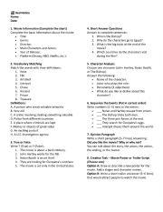 English Worksheet: Red Notice Movie