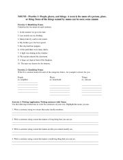 English Worksheet: parts of speech