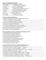 Exercise on relative clause