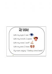 English Worksheet: My Body