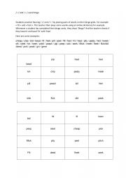 Word bingo pronunciation: making the difference between long and short i