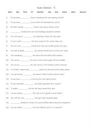 English Worksheet: 10 Noun clauses 5