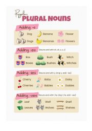 PLURAL NOUNS POSTER