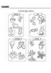 English Worksheet: Season