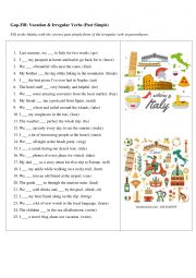 English Worksheet: Last year holidays_Revise your irregular verbs