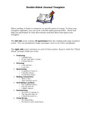English Worksheet: double journal entry