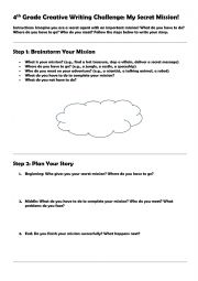 English Worksheet: 4th grade creative writing