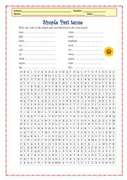 English Worksheet: Simple Past verbs