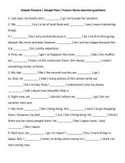 English Worksheet: grammar mix tense review