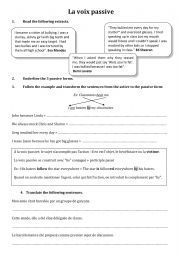 English Worksheet: Passive voice