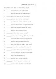 English Worksheet: Indirect questions 3