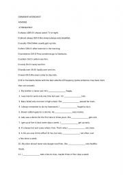 English Worksheet: adverbs of frequency