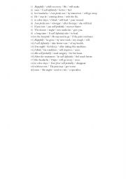 English Worksheet: expressing  hopes  and  predictions