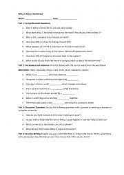 English Worksheet: Worksheet for movie Wall-E